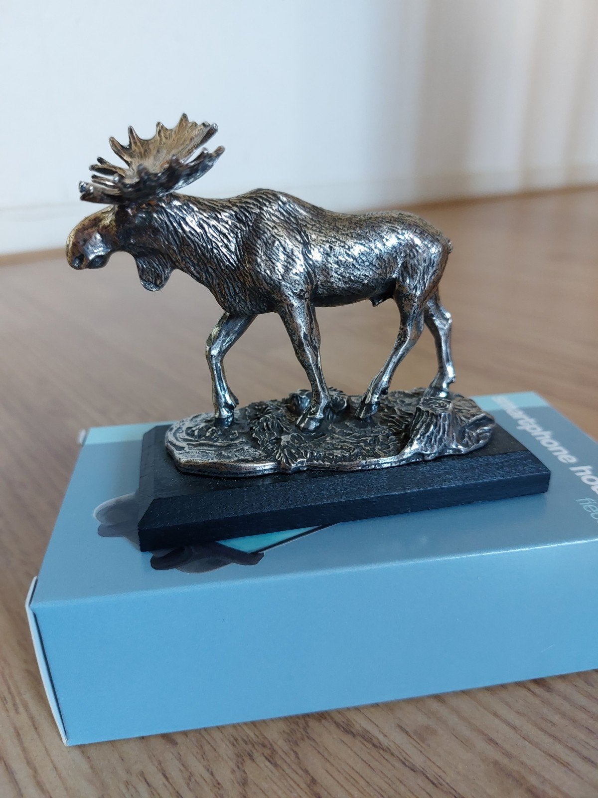 Verzilverde Miniatuur Eland - Wereld Natuurfonds (WWF), Verzenden, Zo goed als nieuw, Wild dier, Beeldje of Figuurtje