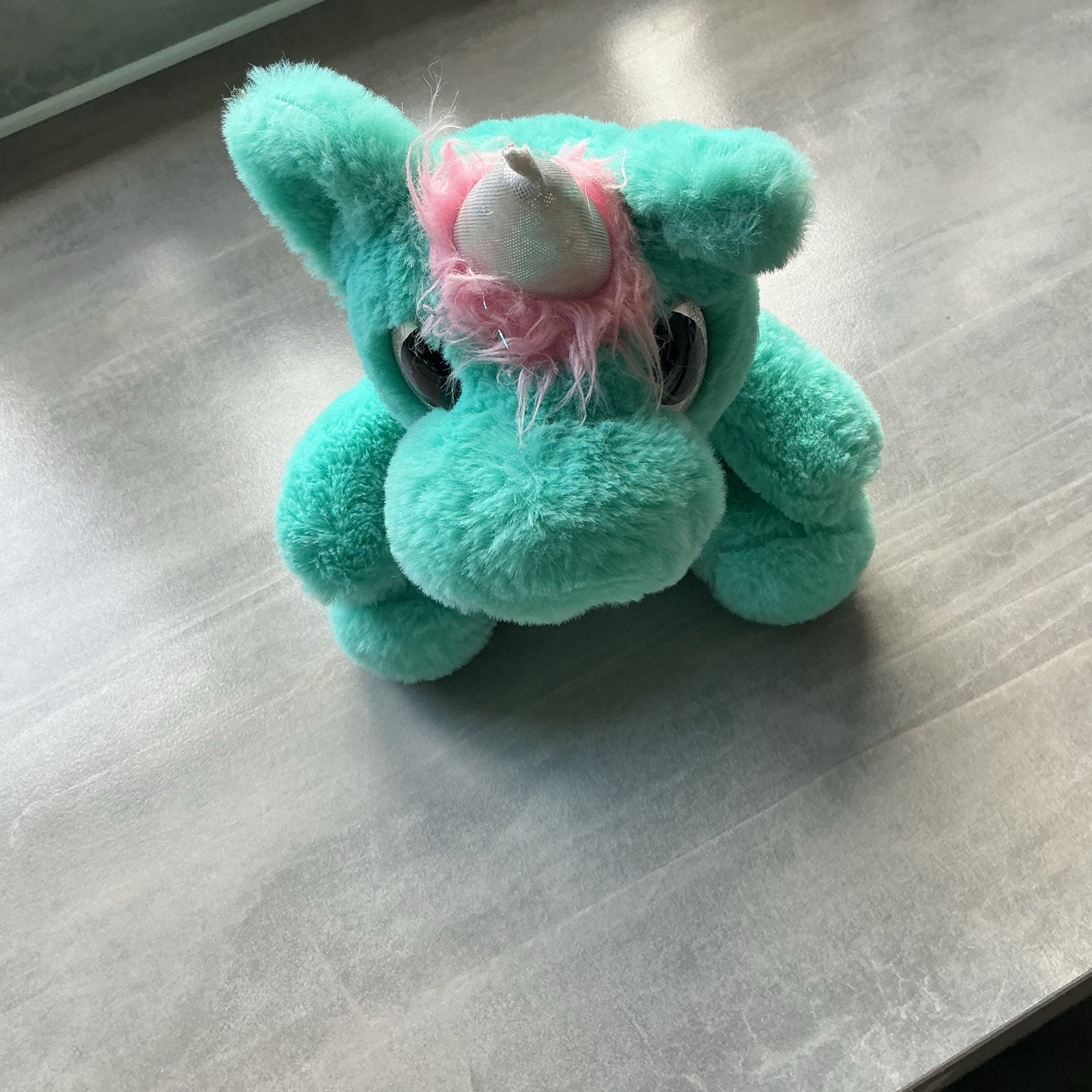 Schattige turquoise eenhoorn knuffel, Kinderen en Baby's, Speelgoed | Knuffels en Pluche, Eenhoorn, Ophalen of Verzenden, Zo goed als nieuw
