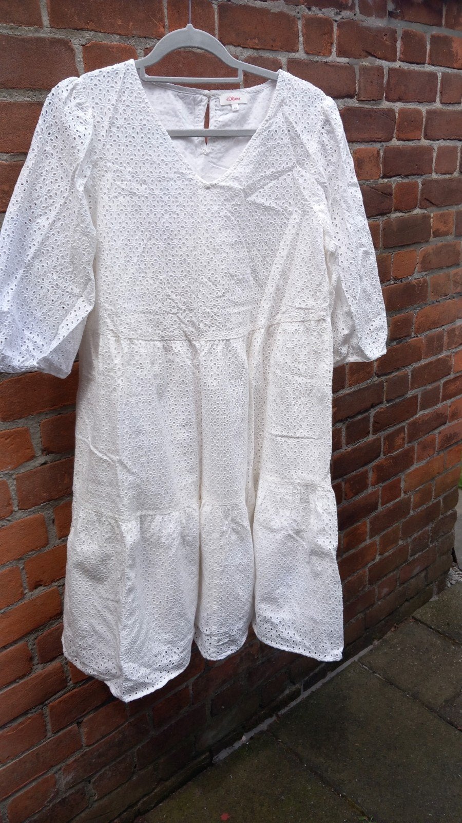 Leuke jurk van S. Oliver maat 40, Kleding | Dames, Jurken, Ophalen, Wit, Maat 42/44 (L), Zo goed als nieuw