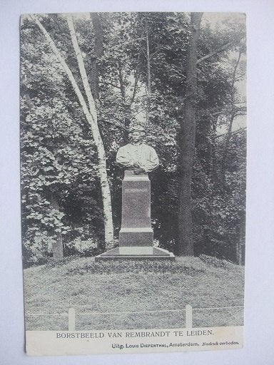 P338 Leiden - Borstbeeld Rembrandt, Verzenden, Voor 1920, Ongelopen, Zuid-Holland