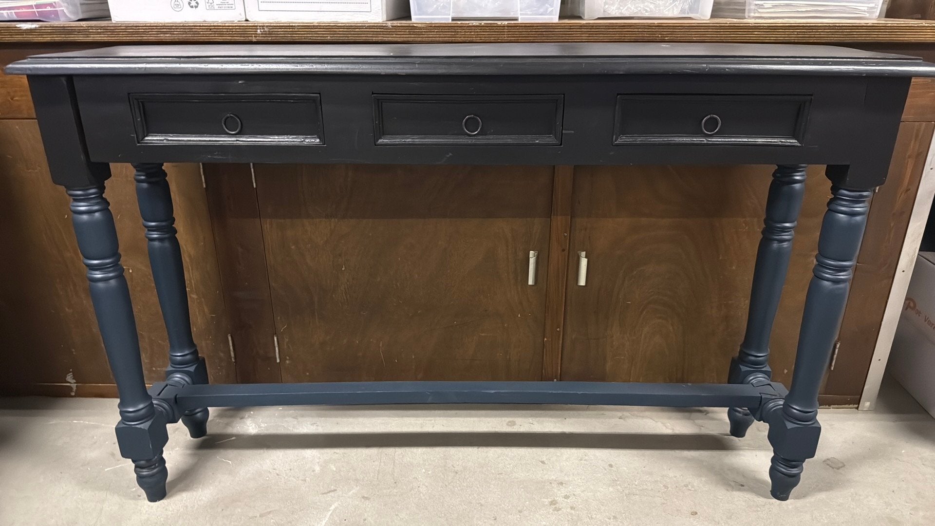 Side table farrow & ball matt black, Huis en Inrichting, Ophalen, Gebruikt, 100 tot 150 cm, Teakhout