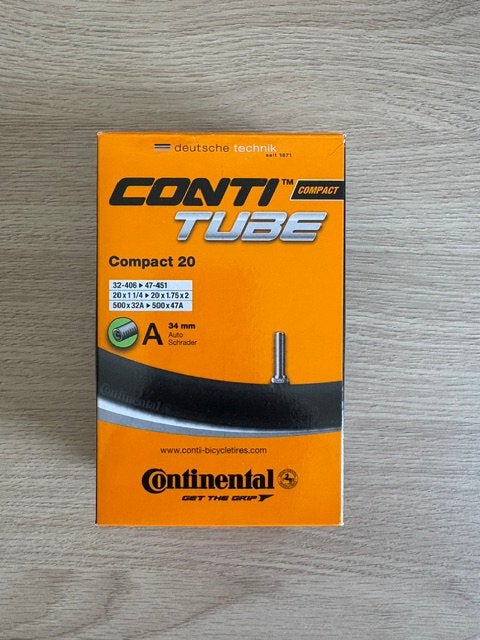 Continental ContiTube Compact 20 binnenband, Ophalen of Verzenden, Nieuw, Band