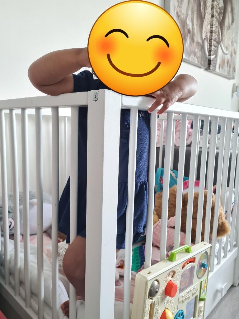 Baby box met lade wit, Kinderen en Baby's, Boxen, Ophalen, Gebruikt, Vierkant, In hoogte verstelbaar