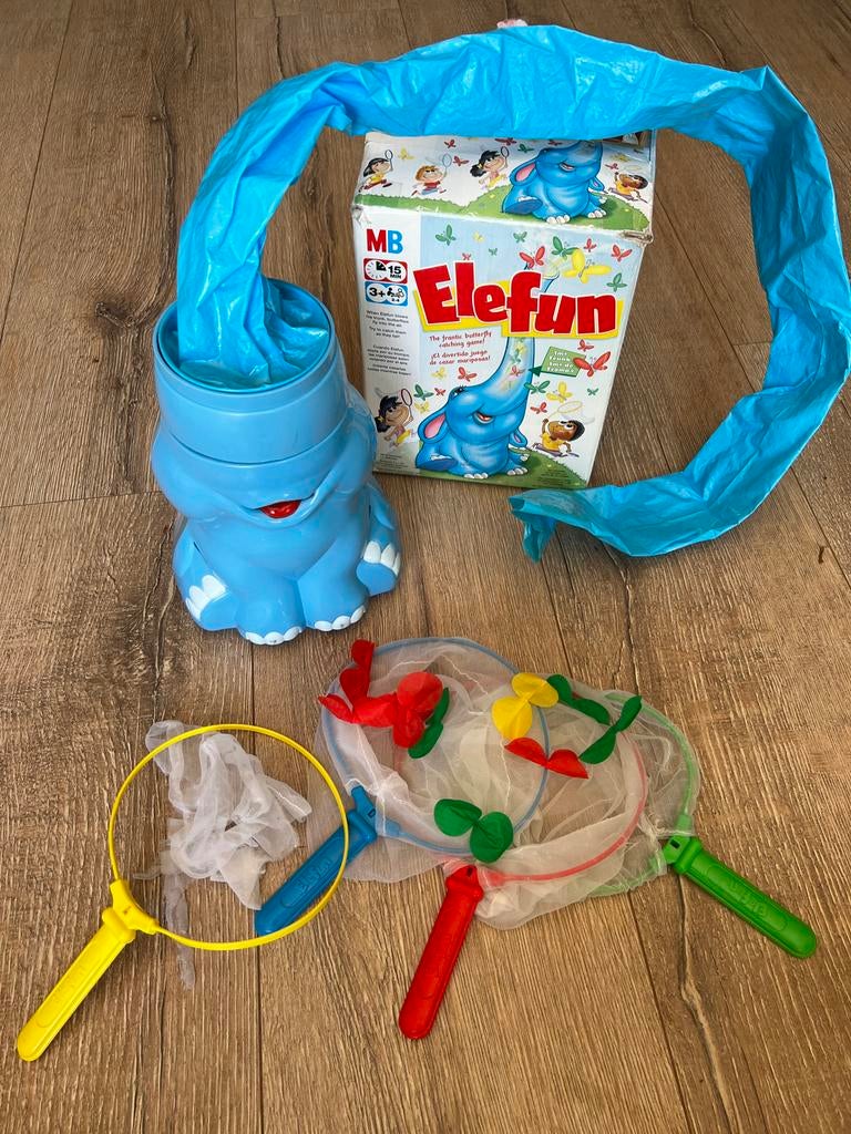Elefun Vlinder Vangspel - MB Spellen, Ophalen of Verzenden, Gebruikt, Jongen of Meisje