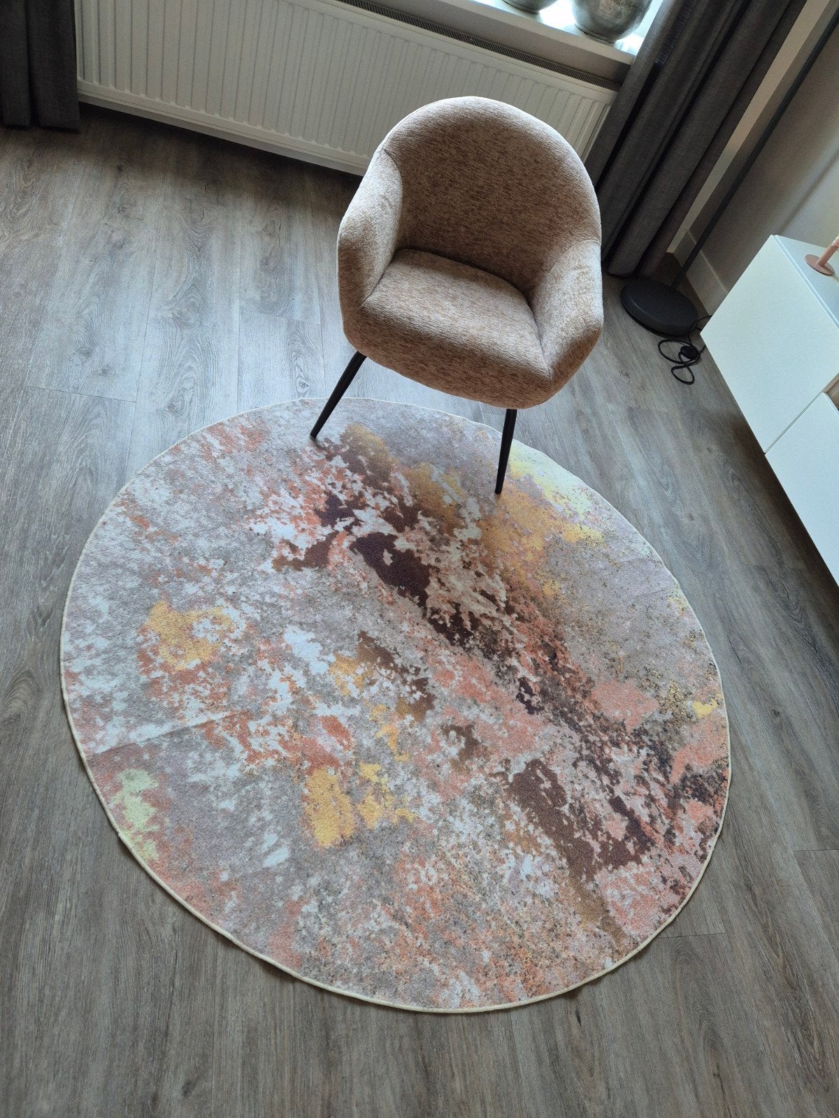 Rond Vloerkleed Volero - Diameter 160 cm, Ophalen, 150 tot 200 cm, Rond, Grijs