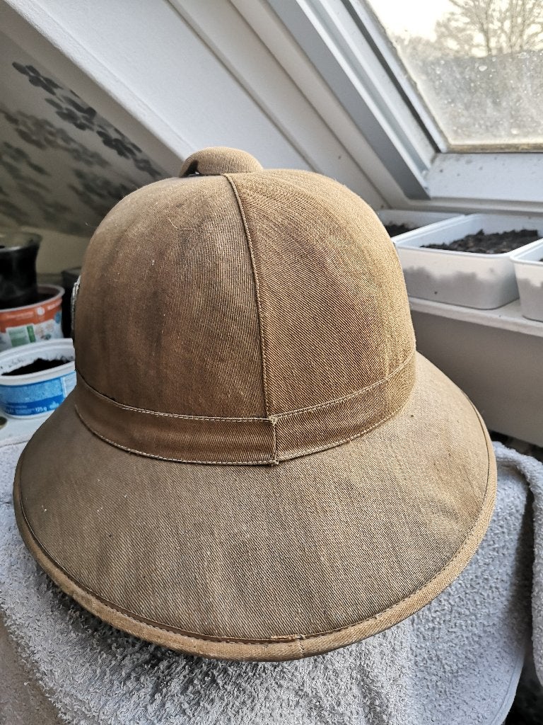 Originele Duitse Afrika Korps tropenhelm – First Model, Verzamelen, Ophalen of Verzenden, Landmacht, Duitsland, Helm of Baret