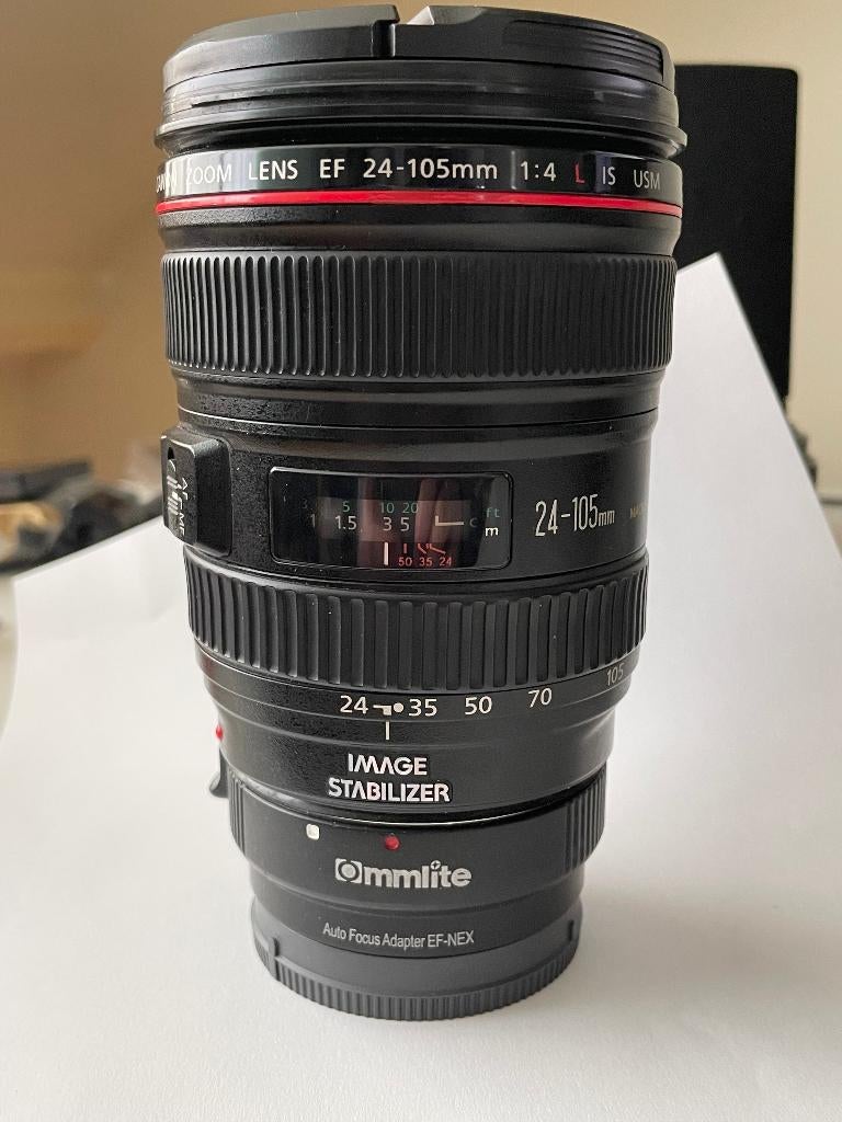 Canon zoom lens EF 24-105mm 1:4 L IS USM, Audio, Tv en Foto, Fotografie | Lenzen en Objectieven, Ophalen, Standaardlens, Zoom