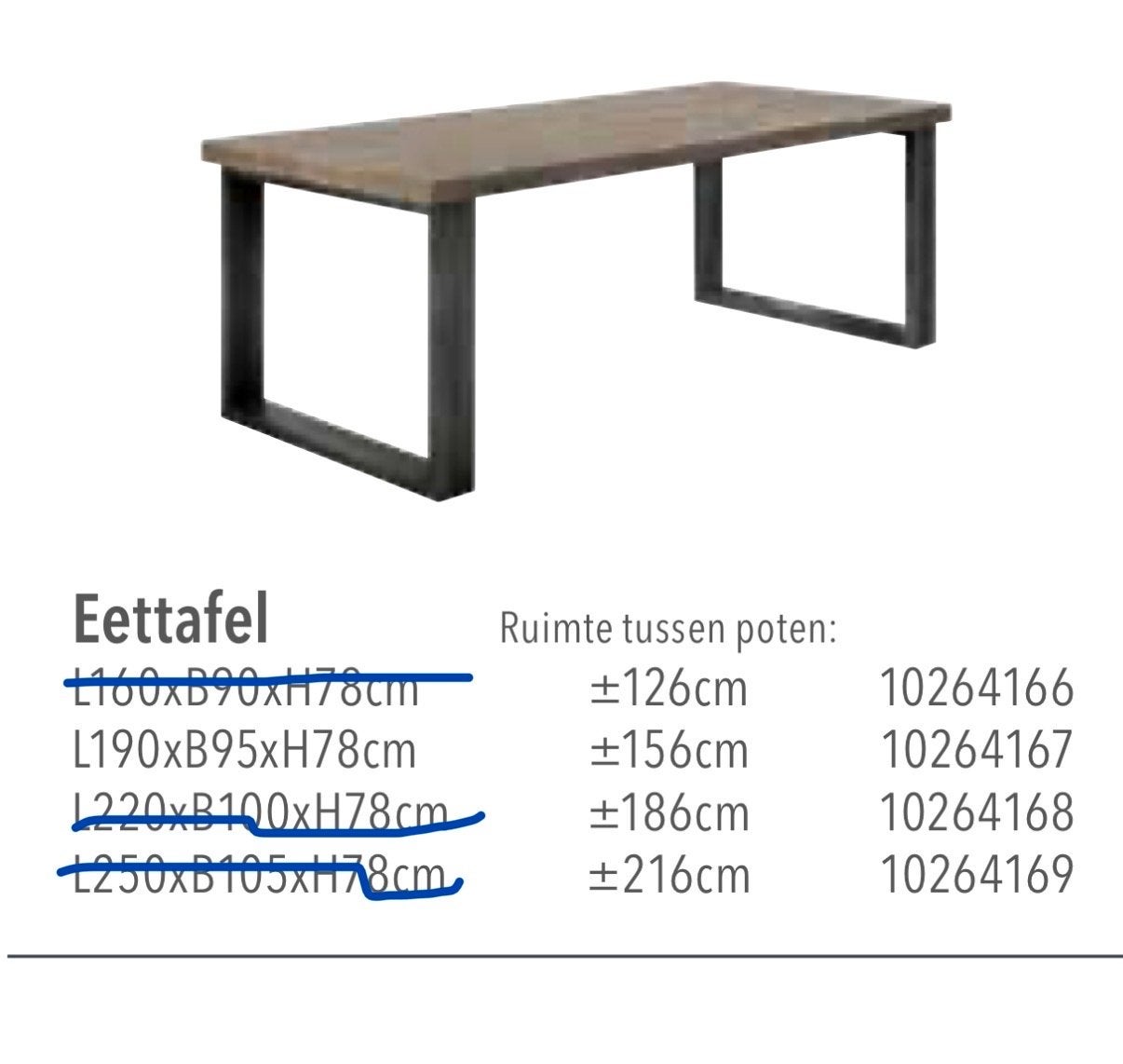 Pronto Alesio/Alezio eettafel voor 6 personen, Ophalen, Gebruikt, 50 tot 100 cm, Vijf personen of meer