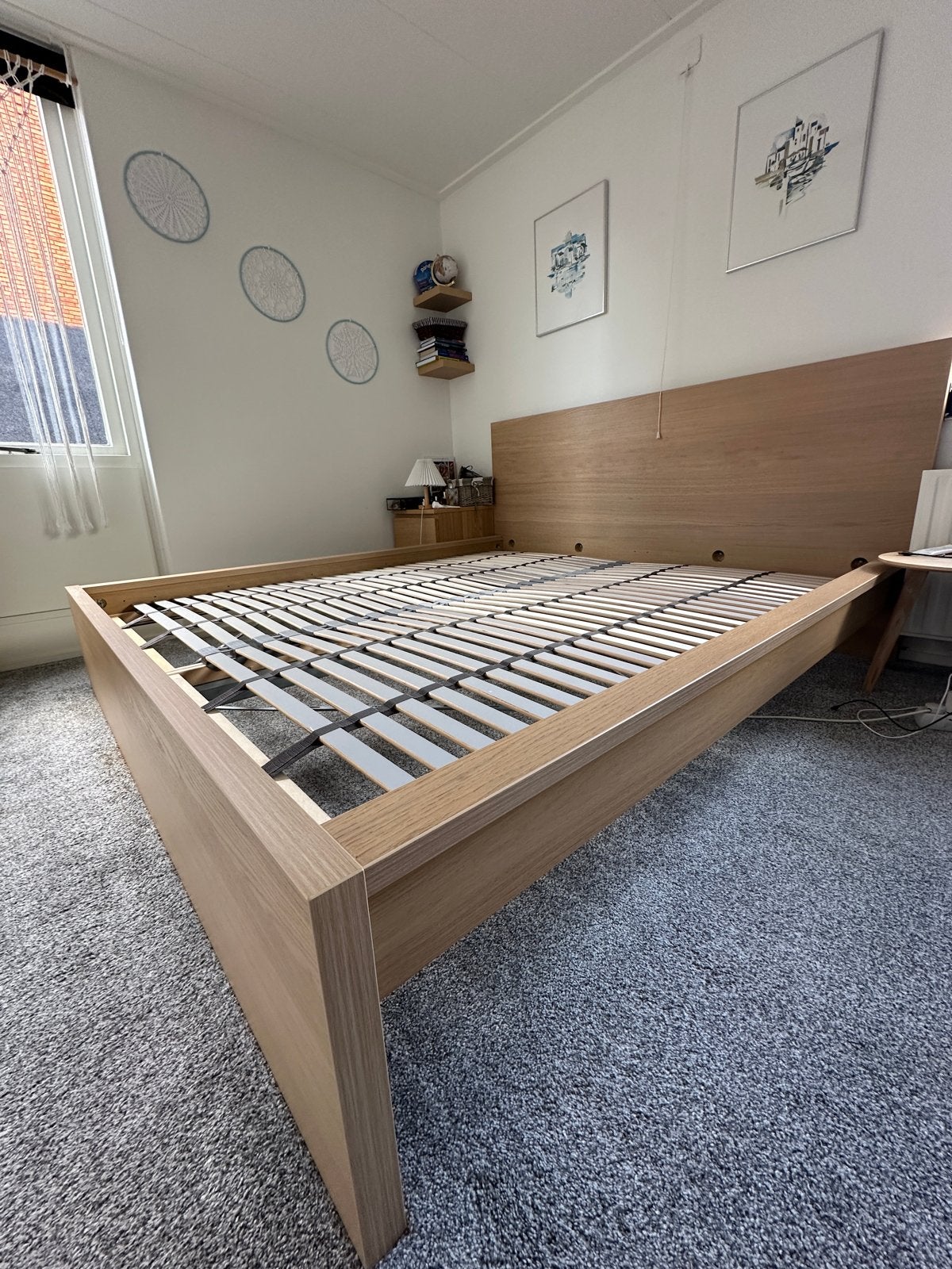 IKEA Malm bed 180x200 met lattenbodem, zo goed als nieuw, Huis en Inrichting, Slaapkamer | Bedden, Ophalen, Bruin, Tweepersoons