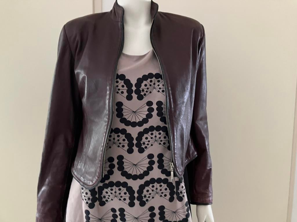 Ventiuno leren jasje Bordeaux rood maat M, Maat 38/40 (M), Ophalen of Verzenden, Jasje, Gedragen