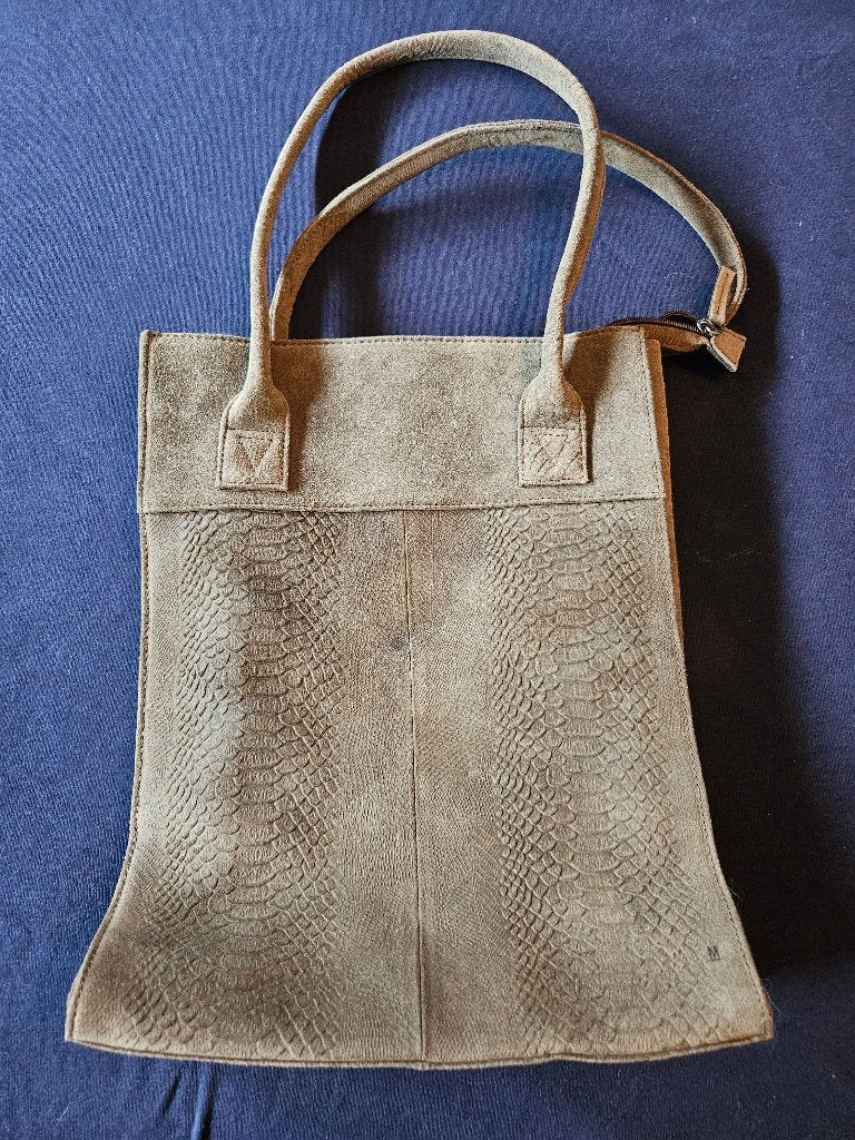Donkergroene tas Manfield, Ophalen, Zo goed als nieuw, Groen, Shopper