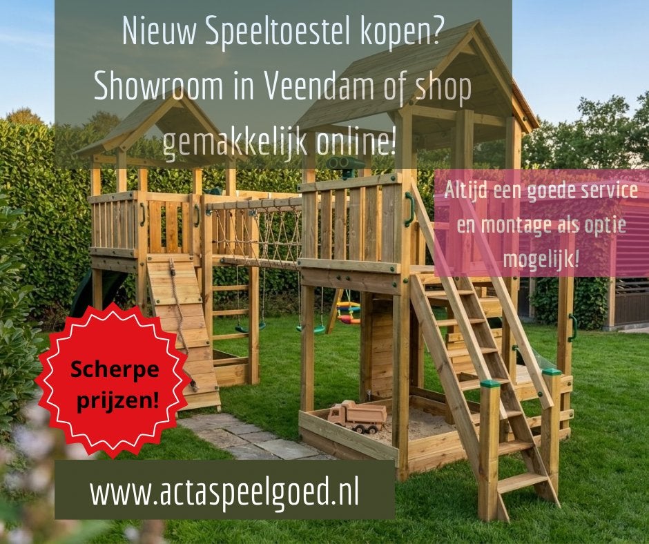 Houten Speeltoestel - Oktober extra scherpe montage tarieven, Nieuw, Ophalen of Verzenden, Info@actaspeelgoed.nl, Act Speelgoed