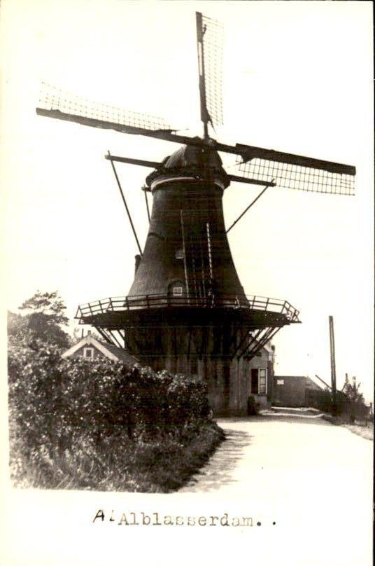Alblasserdam - Molen De Hoop - Fotokaart - 1930, Verzenden, 1920 tot 1940, Ongelopen, Noord-Holland