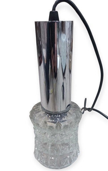 Cascade 70's hanglamp, Ophalen of Verzenden, Gebruikt, Glas, E27 (groot)