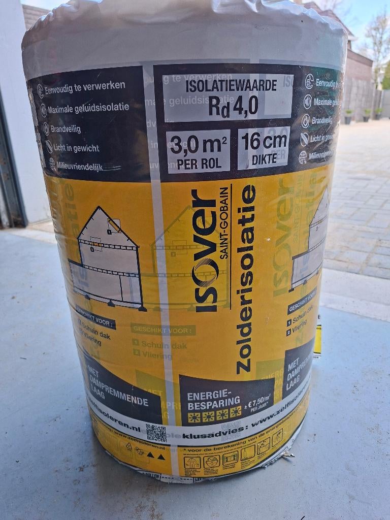 Goedkoop isover  glaswol isolatie Rd 4,0, Ophalen, 12 cm of meer, Nieuw, 15 m² of meer