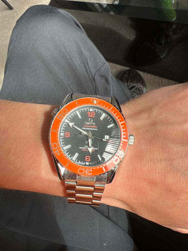 Omega Seamaster Professional Horloge - Oranje Bezel, Ophalen, Staal, Polshorloge, Zo goed als nieuw