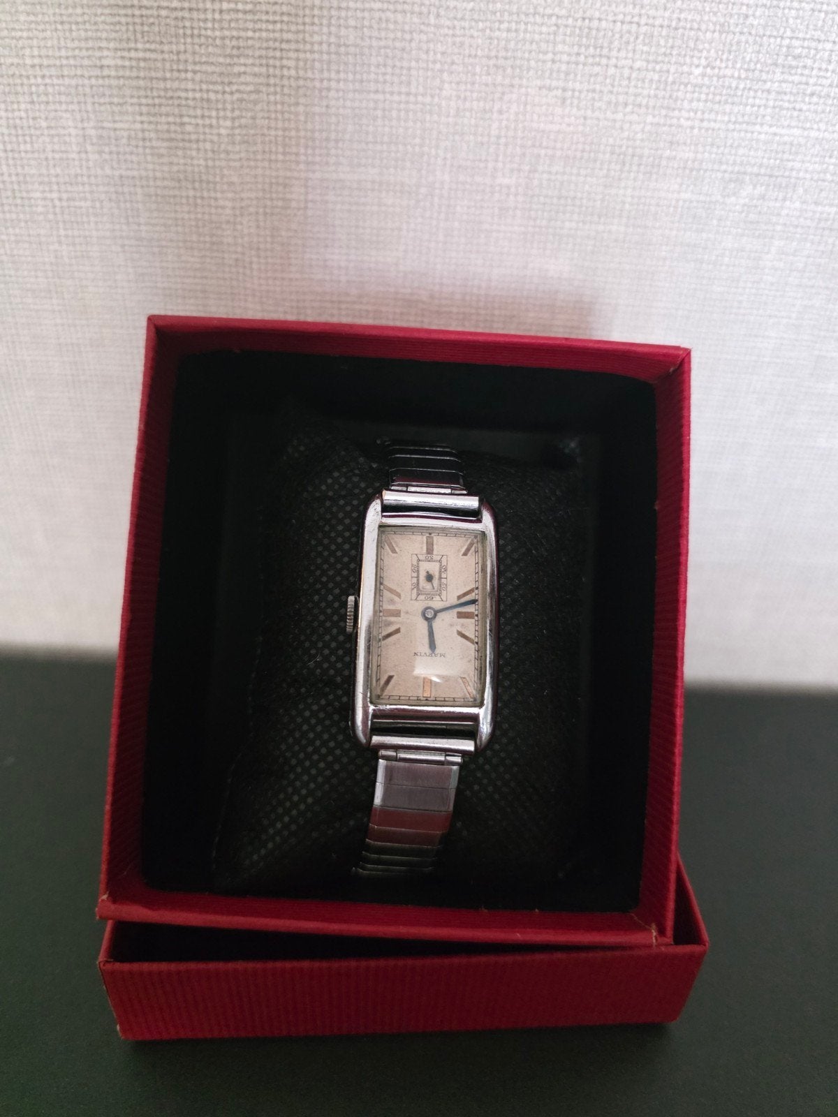 Zeldzaam Marvin Art Deco Tank Horloge Jaren '30 – 15 Jewels, Sieraden, Tassen en Uiterlijk, Horloges | Dames, Ophalen of Verzenden