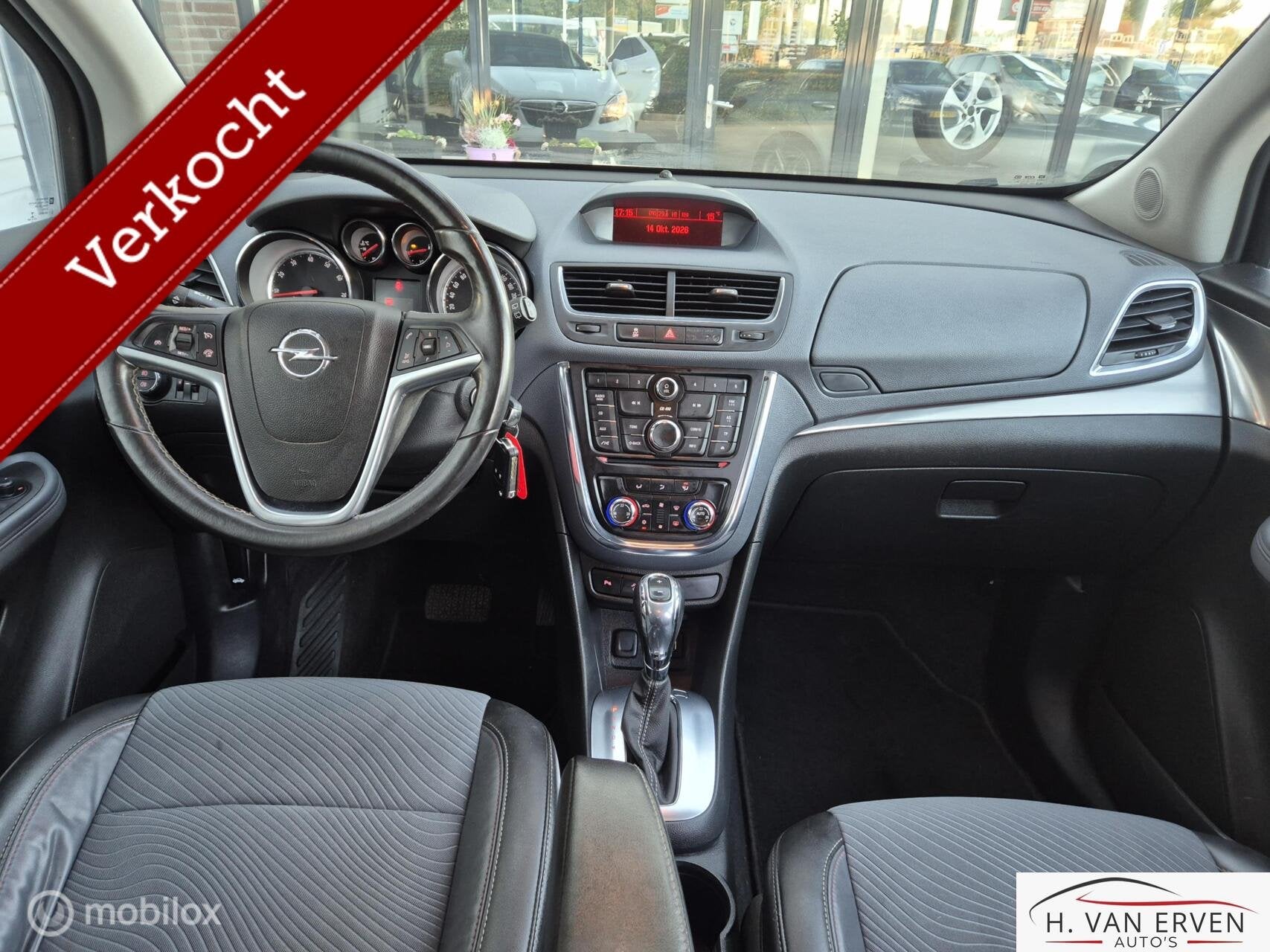 Opel Mokka 1.4 T Cosmo AUTOMAAT 1E EIGENAAR 18" NAP, Auto's, Euro 5, 15 km/l, Leder en Stof, Wit