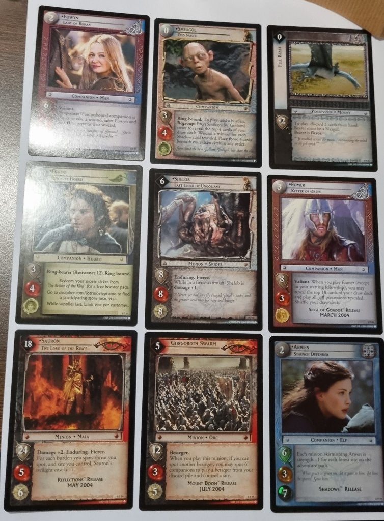 Lord of the Rings CCG (Decipher) - 9 promo cards in 1 koop, Verzamelen, Lord of the Rings, Ophalen of Verzenden, Nieuw, Spel