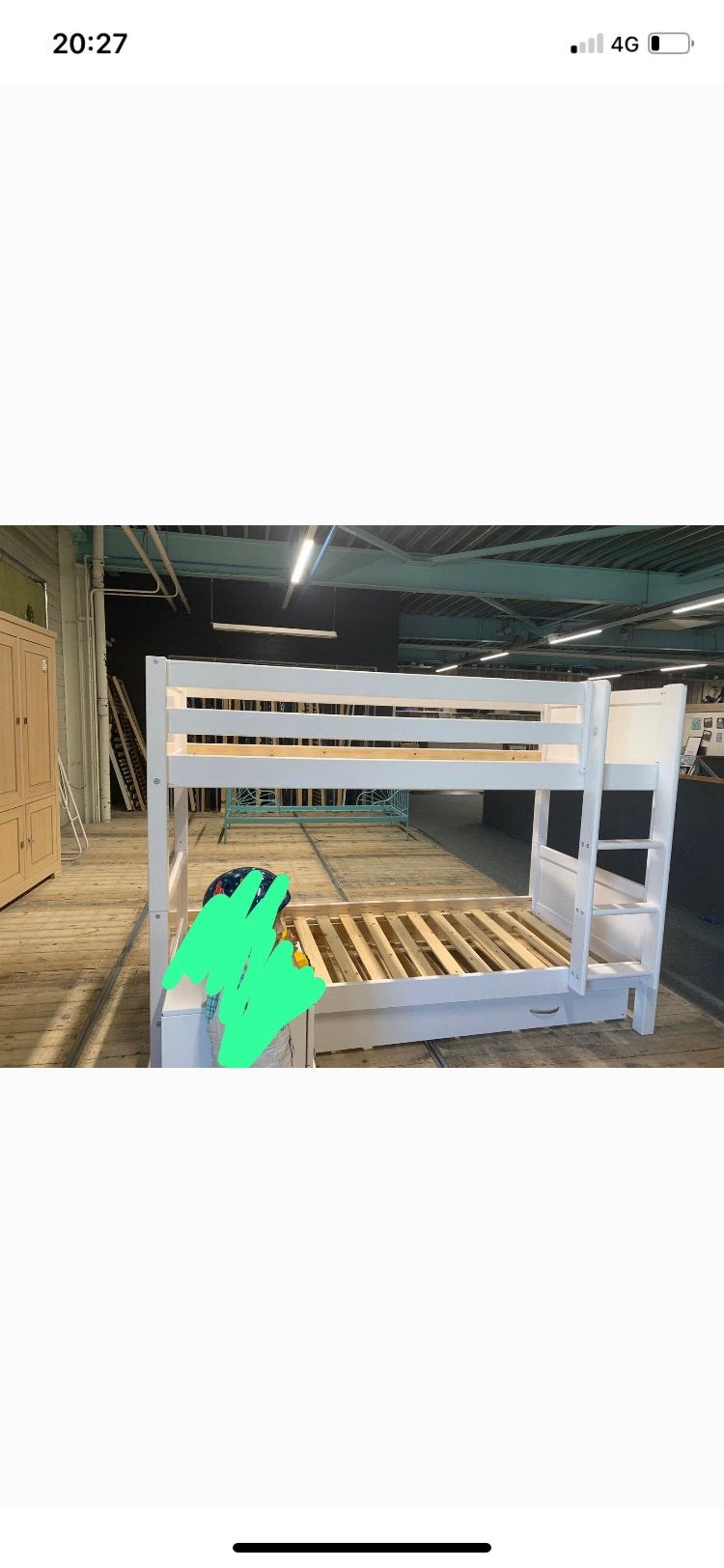Nieuw 3-persoons stapelbed met uitschuifbaar derde bed, Ophalen of Verzenden, Nieuw, 210 cm, Stapelbed