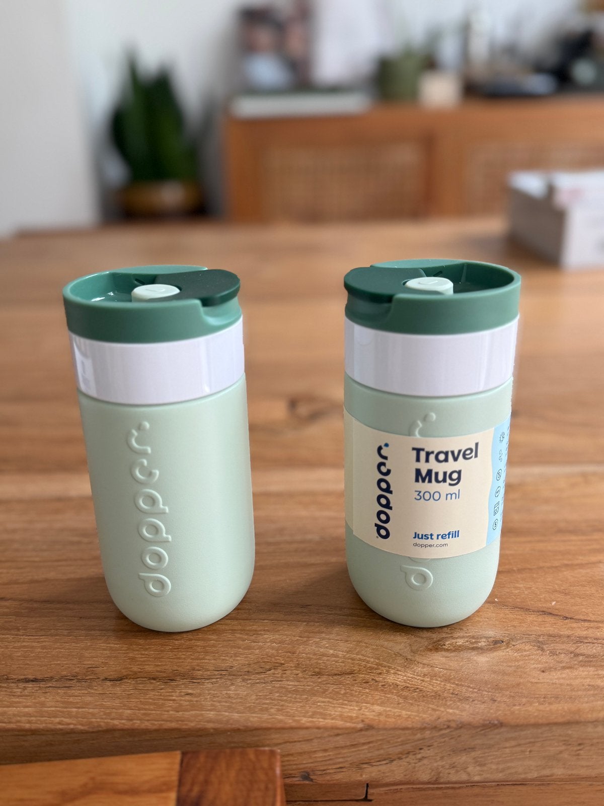 Dopper ‘Travel Mug’ 300ml Forest Green, Ophalen of Verzenden, Zo goed als nieuw