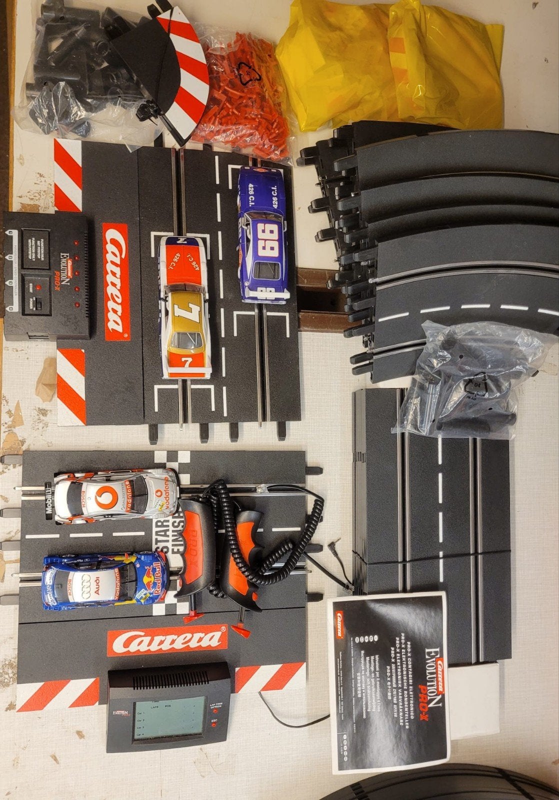 Carrera 1: 32 racebaan met 6 auto's, rondenteller, regelaars, Ophalen of Verzenden, Elektrisch, Carrera