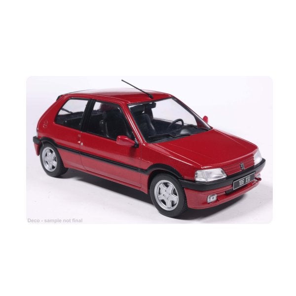 Peugeot 106 XSI 1992 Rood Schaal 1/24 Whitebox, Overige merken, Whitebox, Auto, Nieuw