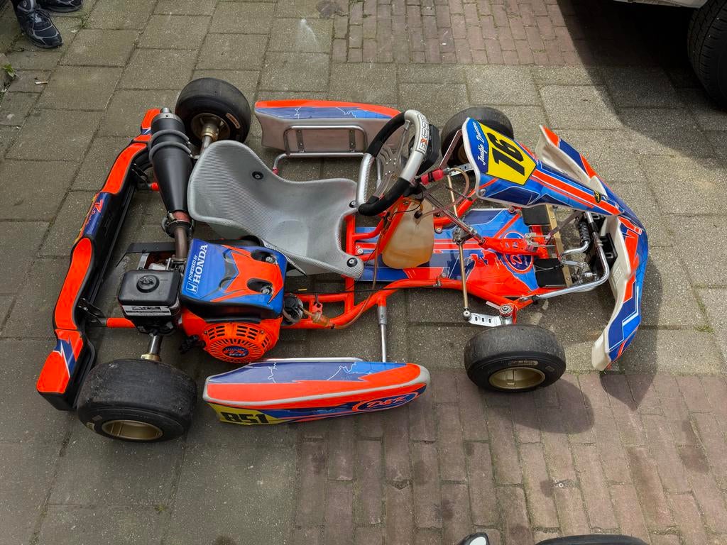Kart met Honda motor - Klaar voor de start!, Sport en Fitness, Karting, Ophalen of Verzenden, Zo goed als nieuw, Kart