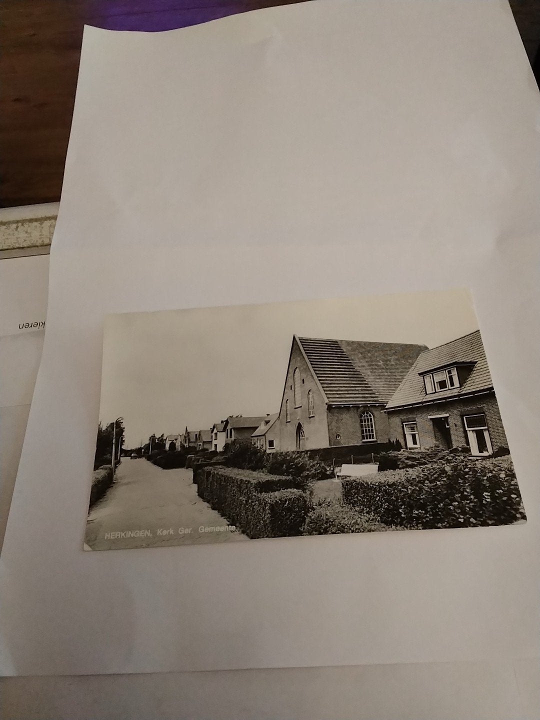 Oude ansichtkaart Herkingen, Kerk Ger. Gemeente, Ophalen of Verzenden, 1940 tot 1960, Ongelopen, Zuid-Holland