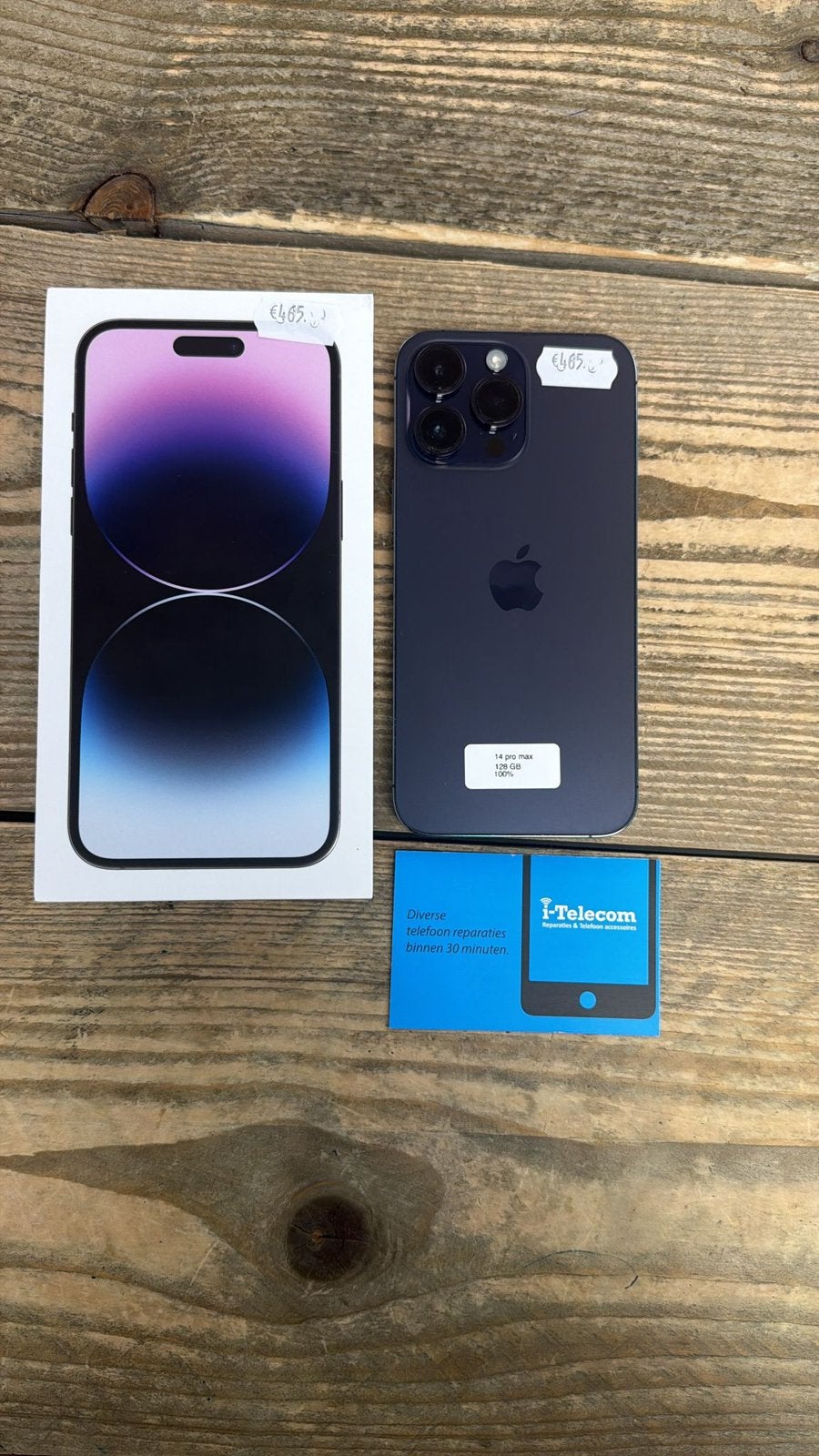 Iphone 14 pro max purple 128 GB met garantie 100%, Ophalen of Verzenden, Zo goed als nieuw, Overige typen