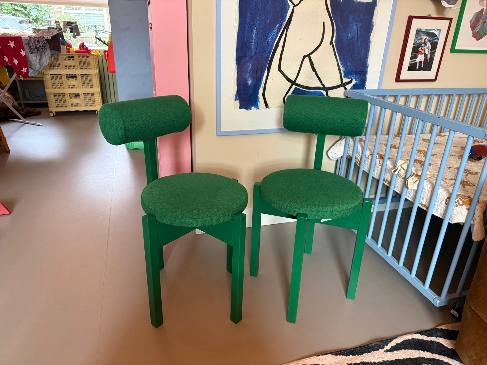 Ikea PS 2026 eetkamerstoel - groen, Ophalen, Zo goed als nieuw, Overige typen