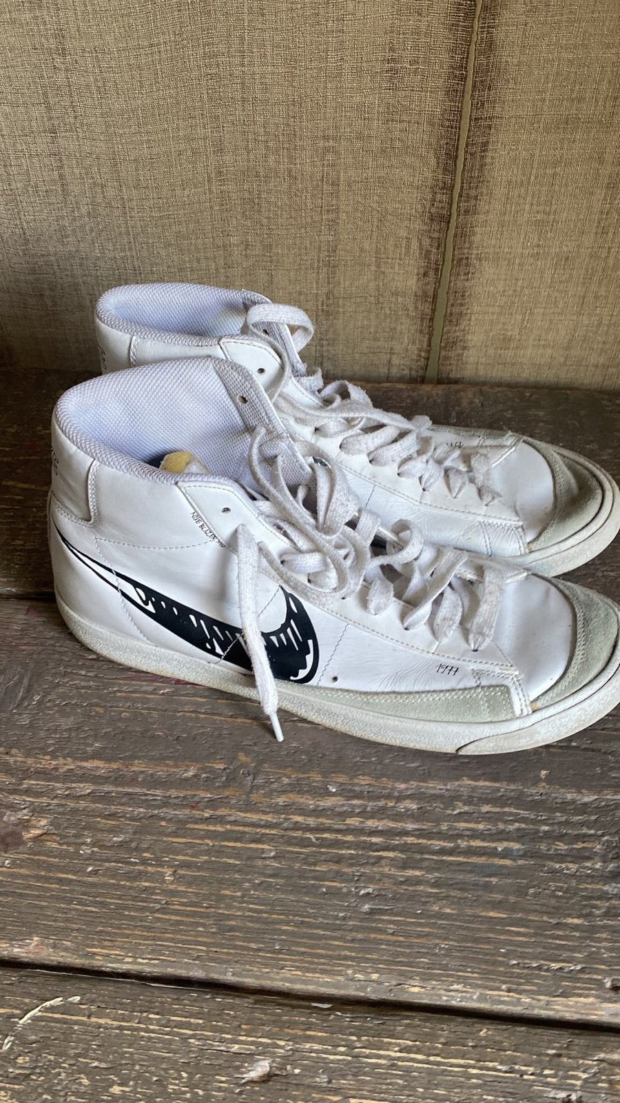 Nike Blazer Mid '77 Vintage Heren Sneakers - Maat 44, Ophalen of Verzenden, Gedragen, Wit, Sneakers of Gympen
