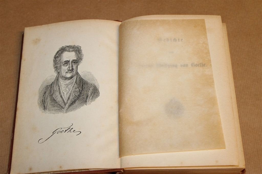 Gedichte — Goethe, Antiek ca. 1890 Met Goudsnede, Antiek en Kunst, Ophalen of Verzenden