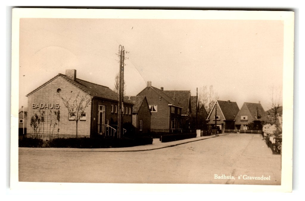 's-Gravendeel, Badhuis, Ophalen of Verzenden, 1940 tot 1960, Gelopen, Zuid-Holland