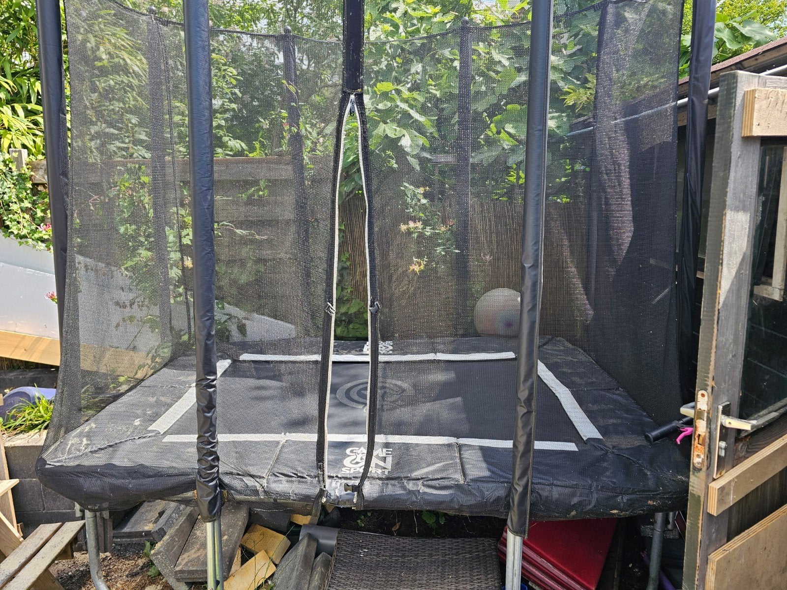 Trampoline met veiligheidsnet - Gebruikt, Ophalen, Gebruikt
