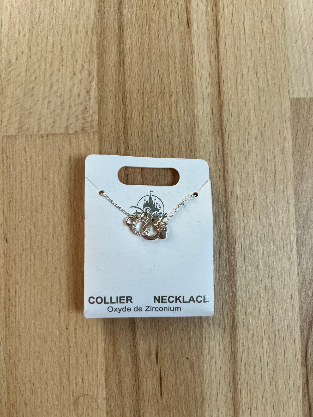 Disney Mickey en Minnie Mouse ketting, Met kristal, Nieuw, Ophalen of Verzenden, Zilver