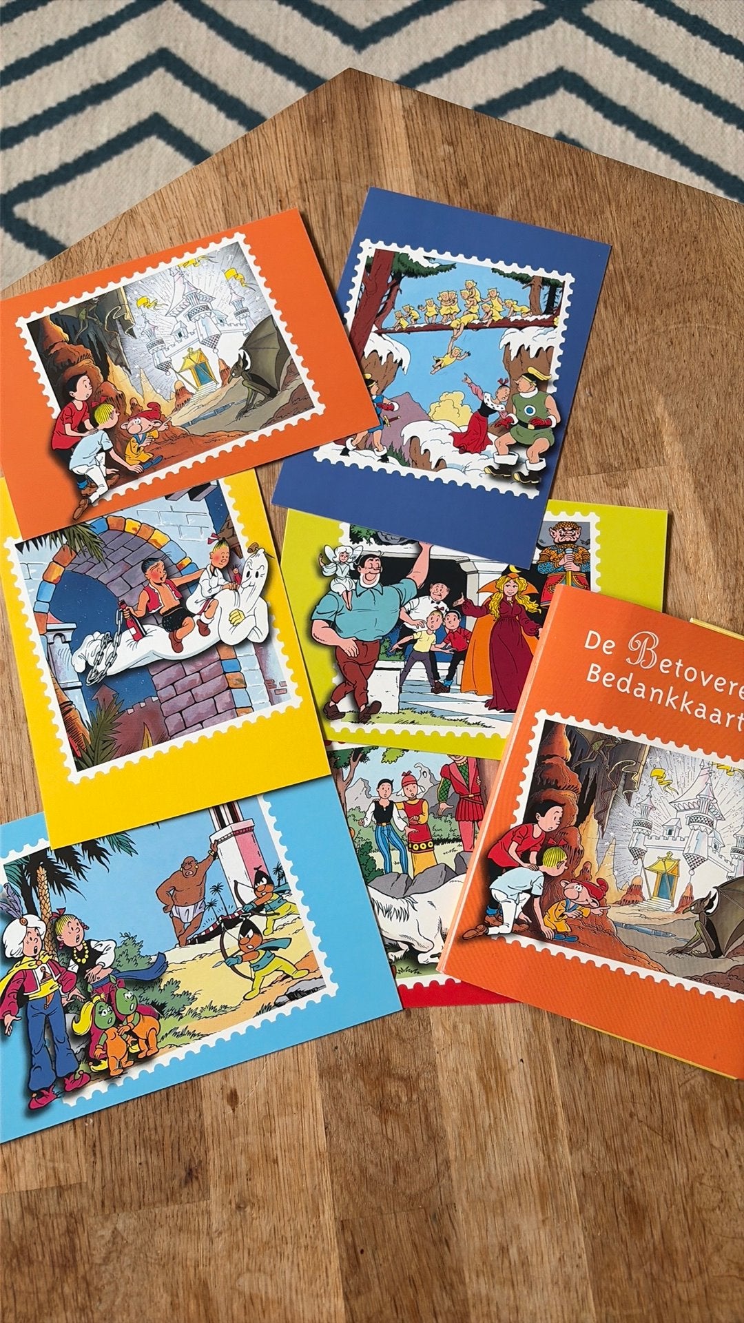 Bedankkaarten kinderpostzegels 1997, Ophalen of Verzenden, Suske en Wiske, Zo goed als nieuw