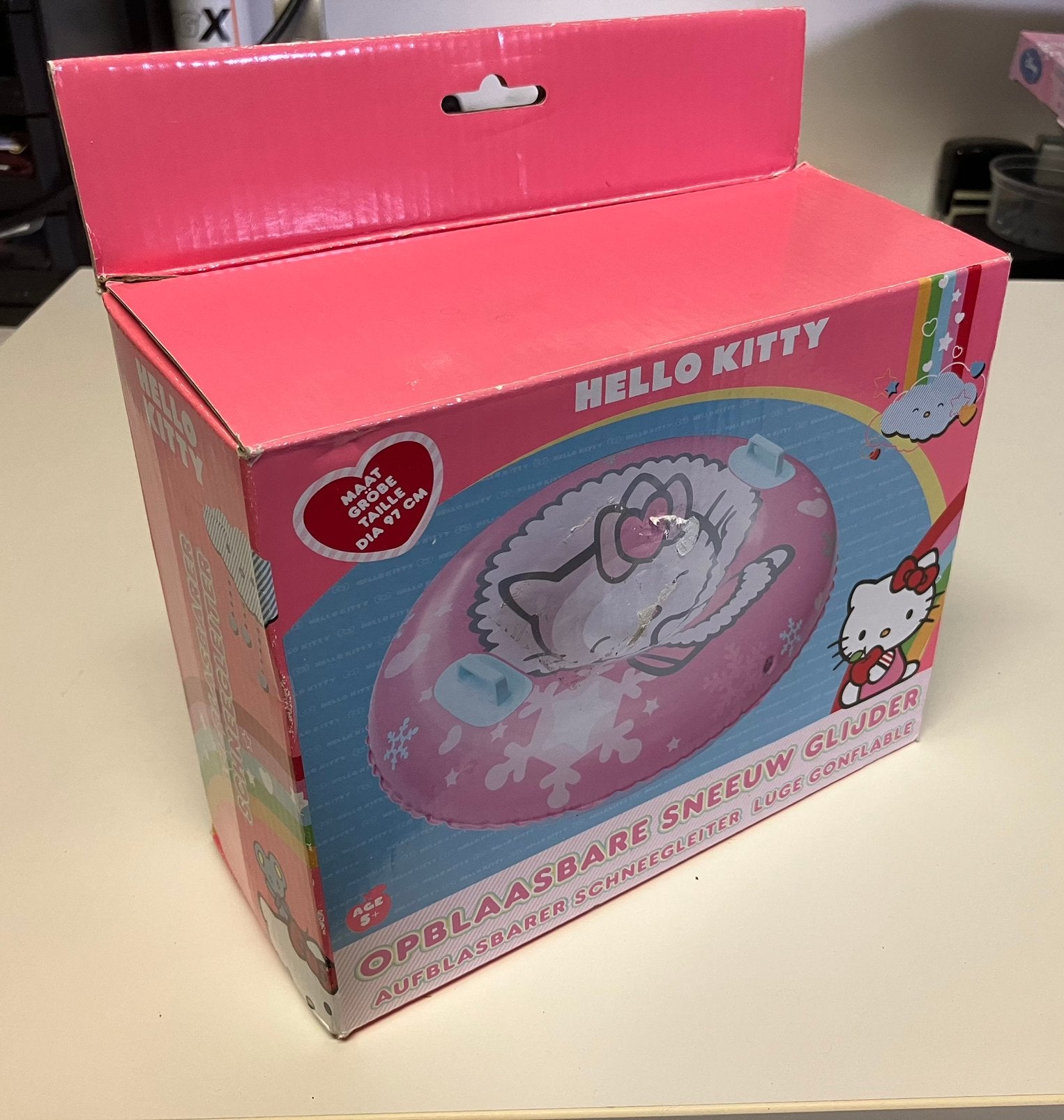 Hello Kitty opblaasbare sneeuwglijder, diam. 97 cm, Ophalen of Verzenden, Nieuw, Kinderen