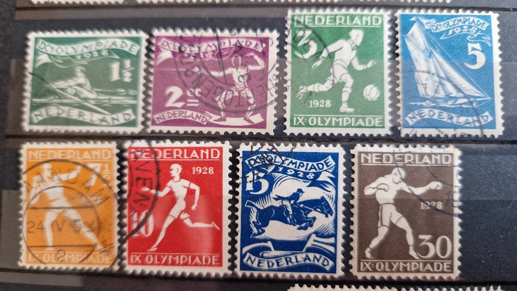 NVPH 212-219 gestempeld. Olympiade 1928 (2)., Postzegels en Munten, Postzegels | Nederland, Verzenden, T/m 1940, Gestempeld