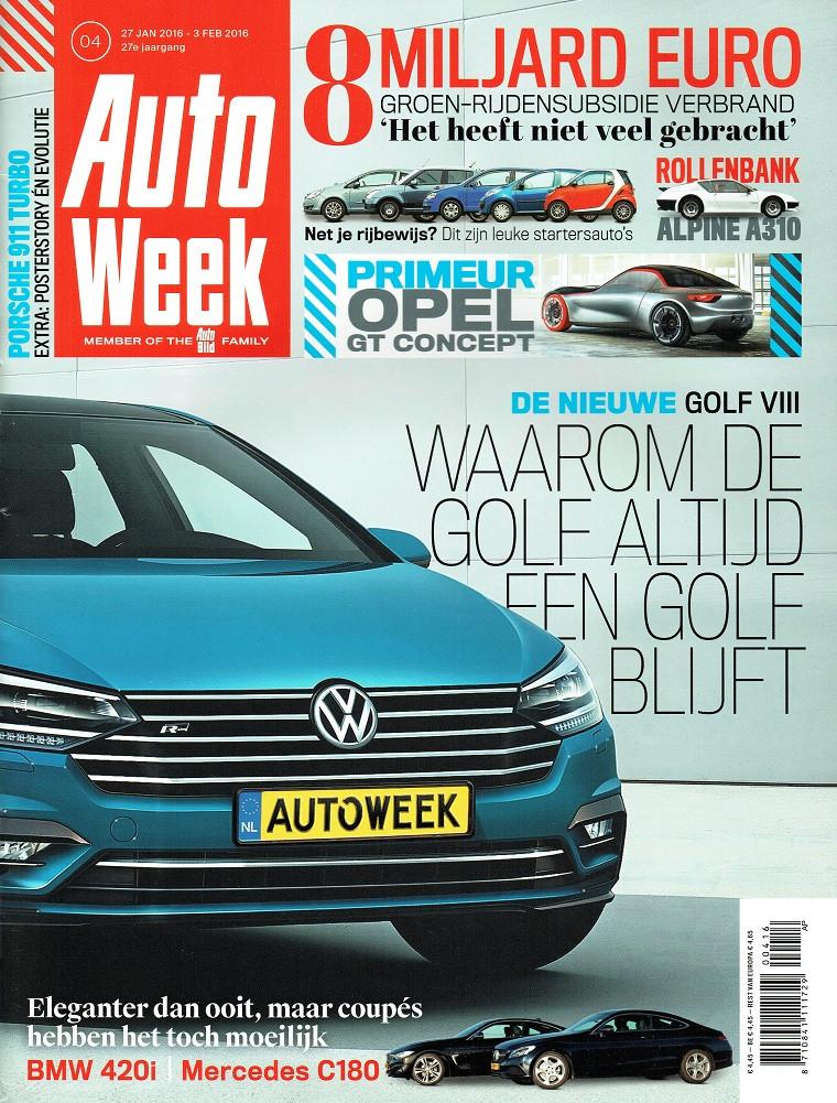 Autoweek 2016 nr. 4 (o.a. BMW 420i Coupé & Mercedes C 180), Verzenden, Gelezen, Algemeen