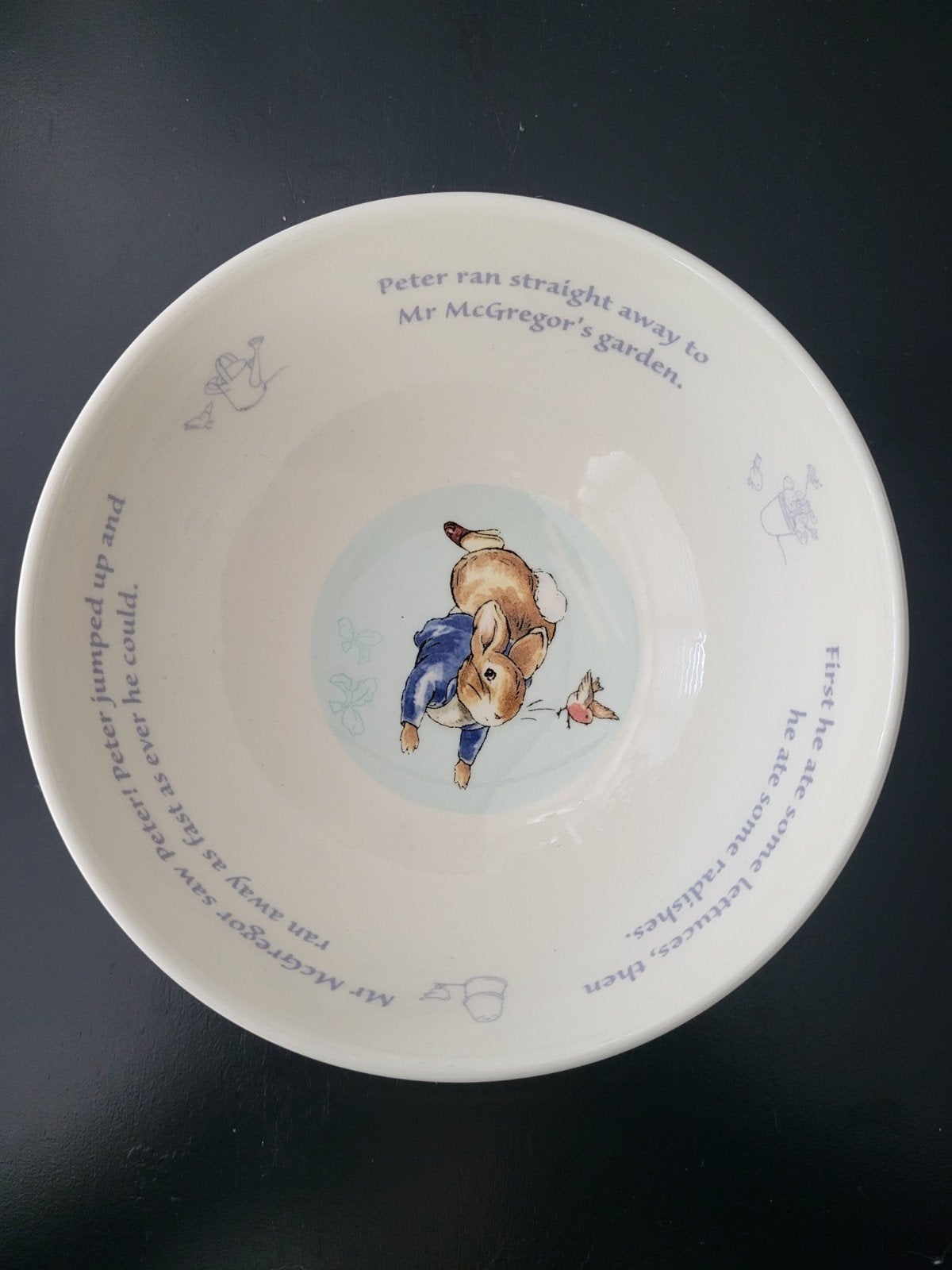 Wedgwood Peter Rabbit papkom (2001 - Made in England, Ophalen, Porselein of Keramiek, Schaal, Rond
