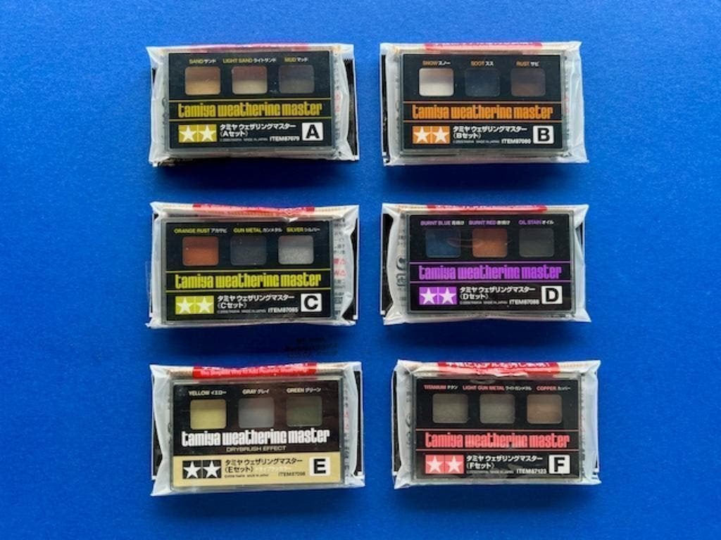 Tamiya weathering set A B C D E F G 1/35 1/48 1/72 1/350, Ophalen of Verzenden, Nieuw, 1:32 tot 1:50