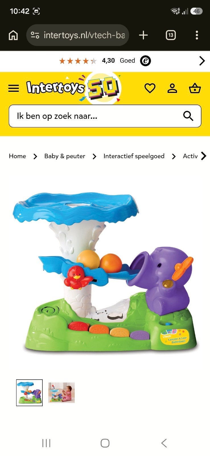 Vtech ballenbaan, Kinderen en Baby's, Speelgoed | Vtech, Ophalen