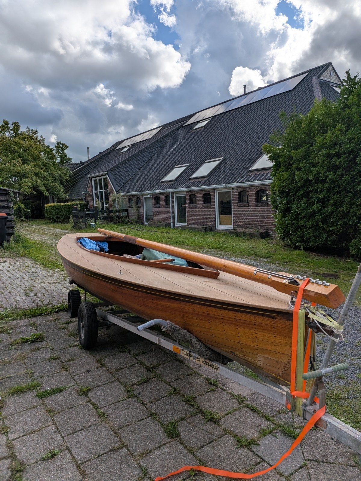 Houten zeilboot - Mooi winterproject, Watersport en Boten, Ophalen of Verzenden, Gebruikt, Hout, Open zeilboot