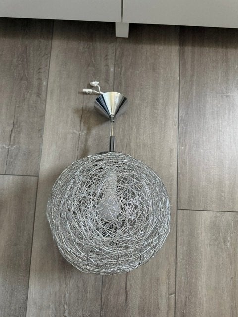 Hanglamp van metaaldraad, Ophalen, Gebruikt
