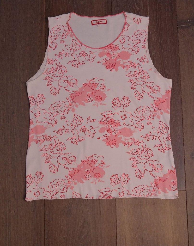 ZGAN: pastelroze shirtje met bloemenprint; Jackpot; mt Large, Maat 42/44 (L), Ophalen of Verzenden, Zo goed als nieuw, Roze