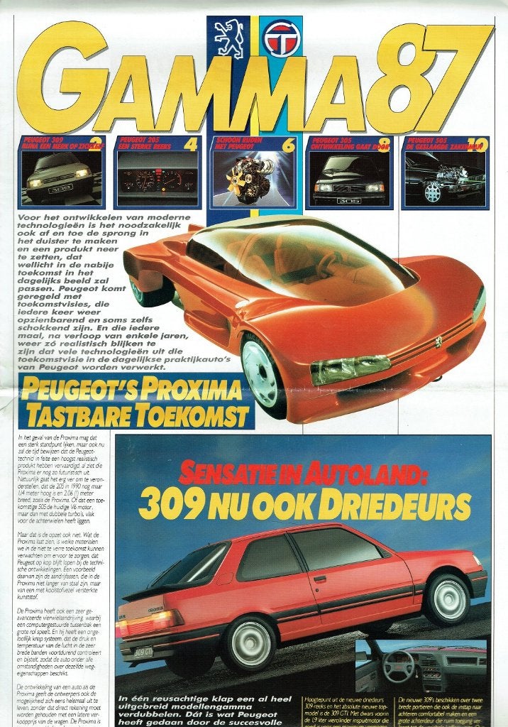 Folder Peugeot modellen (1987), Verzenden, Gelezen, Peugeot
