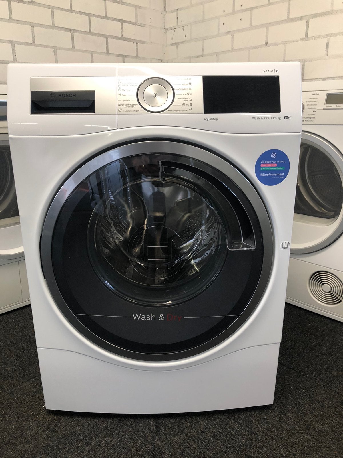 DAG DEAL €599 A+++ Was droog combinatie 10/6kg GARANTIE, Ophalen, Zo goed als nieuw, 85 tot 90 cm