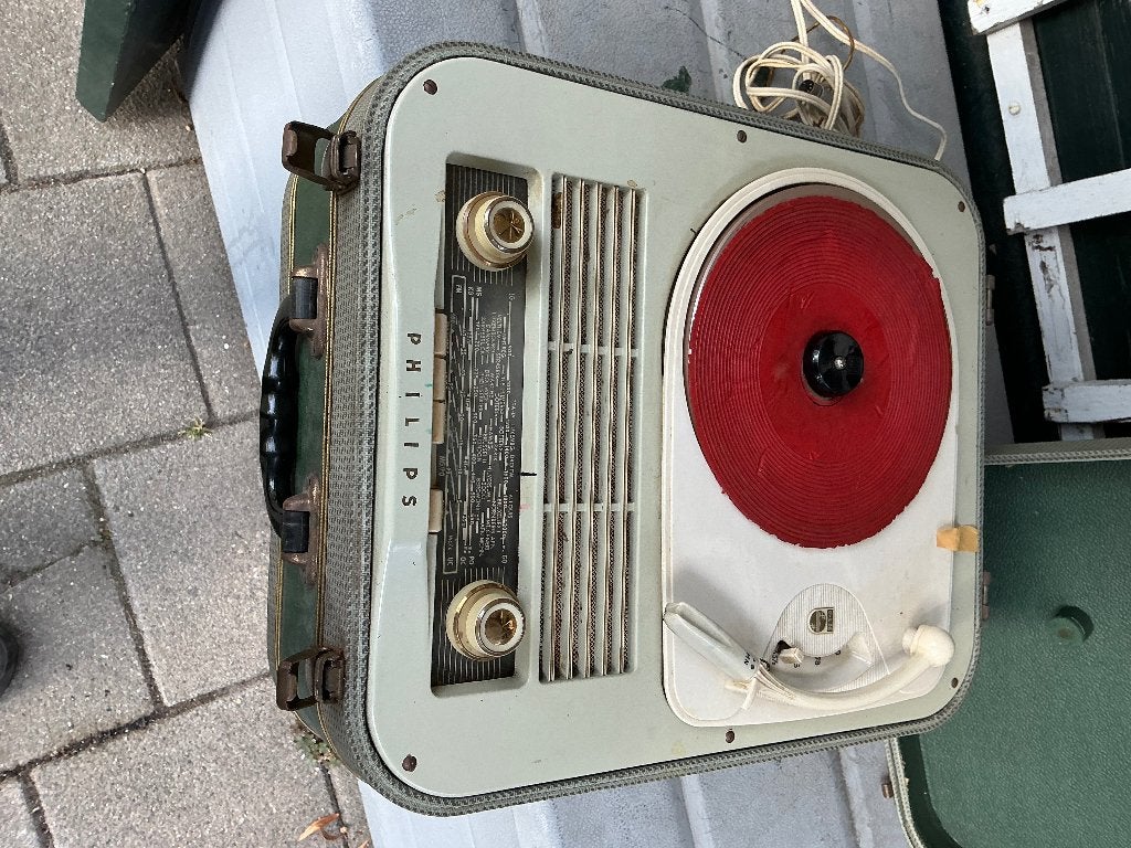 Oude Philips radio met platenspeler, Audio, Tv en Foto, Ophalen, Gebruikt, Platenspeler, Philips