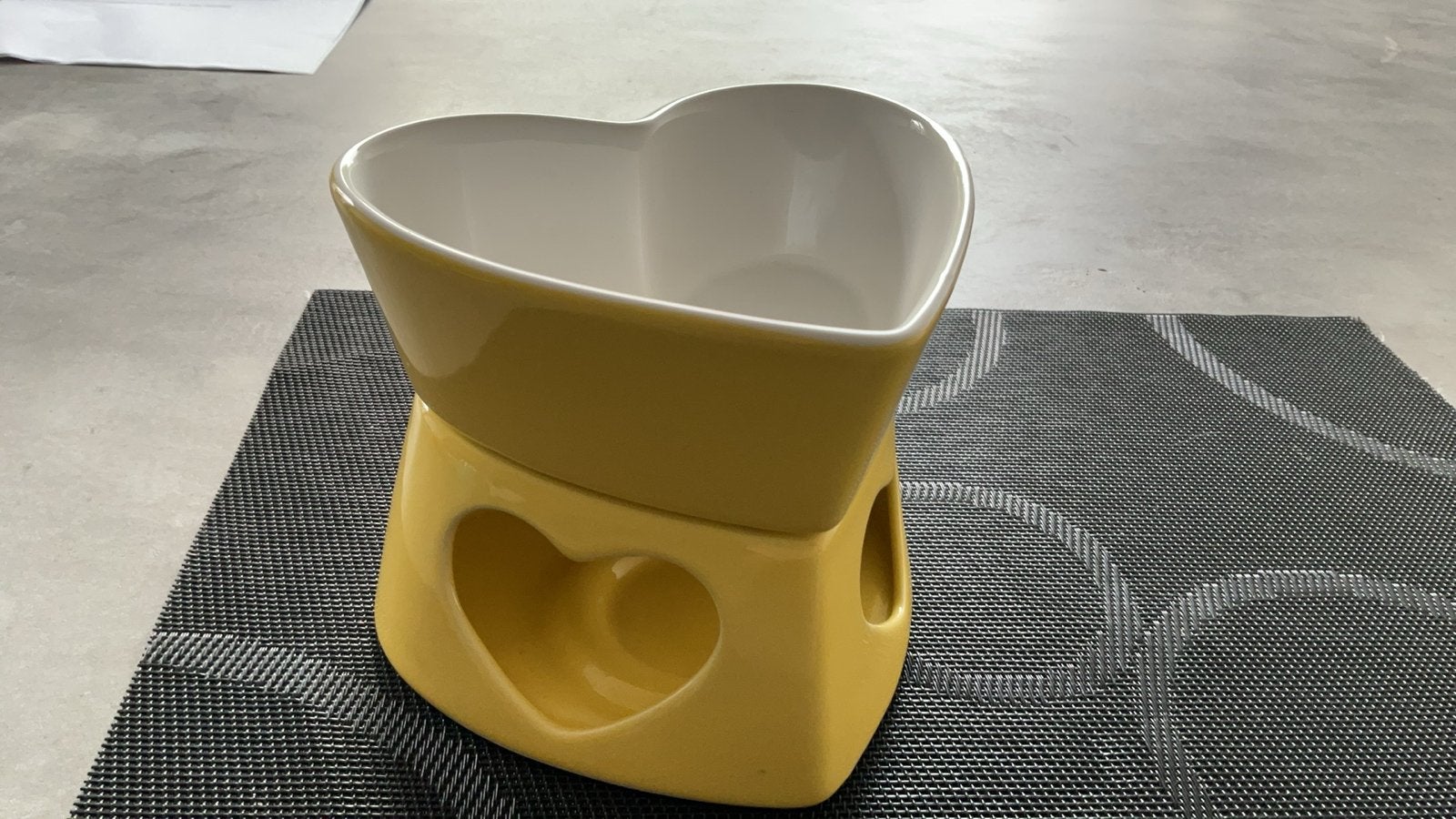 ERU Kaas/Chocolade Fondue Hartje - 2 Personen, Overige typen, Geel, Nieuw, Ophalen of Verzenden